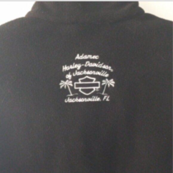 Harley-Davidson Women’s Vest Size M Black Fleece Full Zip Biker Motorcycle Logo - Picture 5 of 13